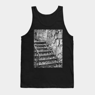 Autumn mood - old stairs, digital painting Tank Top